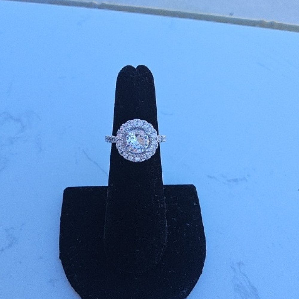Elegant Silver Halo Ring